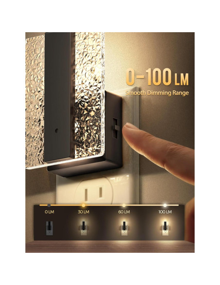 Luz Nocturna LED Enchufable DORESshop con Sensor y Brillo Ajustable Luz Nocturna LED Enchufable DORESshop con Sensor y Brillo Ajustable