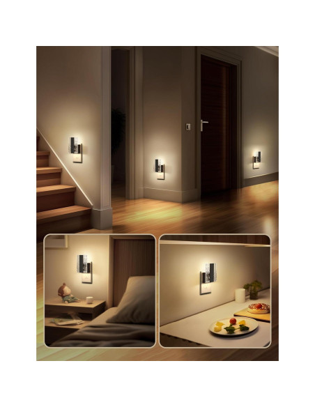 Luz Nocturna LED Enchufable DORESshop con Sensor y Brillo Ajustable Luz Nocturna LED Enchufable DORESshop con Sensor y Brillo Ajustable