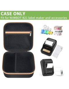 Funda ALKOO para Impresora de Etiquetas NIIMBOT B21/B1 - Negro 2