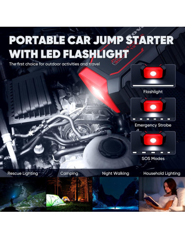 Arrancador de Salto 3000A Povasee A30 para Coche 12V