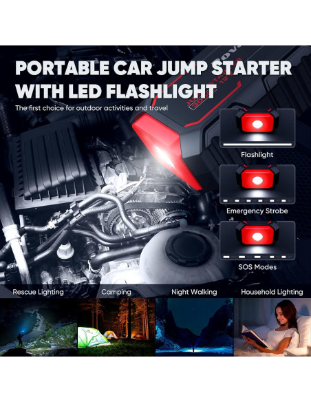 Arrancador de Salto 3000A Povasee A30 para Coche 12V