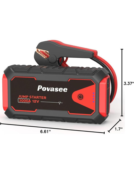 Arrancador de Salto 3000A Povasee A30 para Coche 12V