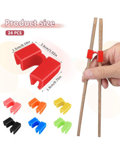 24 Ayudantes de Palillos Reutilizables Gjinxi para Entrenamiento 2