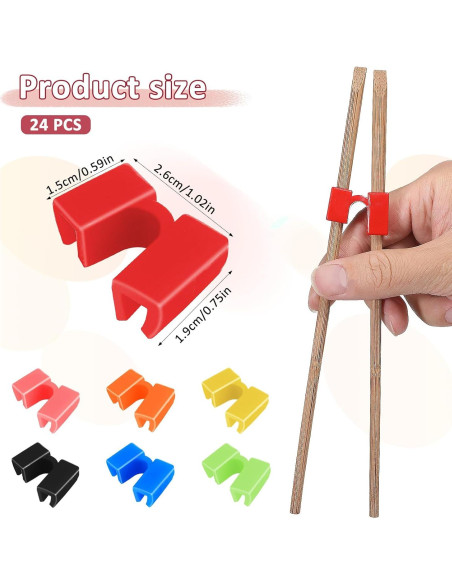 24 Ayudantes de Palillos Reutilizables Gjinxi para Entrenamiento 24 Ayudantes de Palillos Reutilizables Gjinxi para Entrenamiento