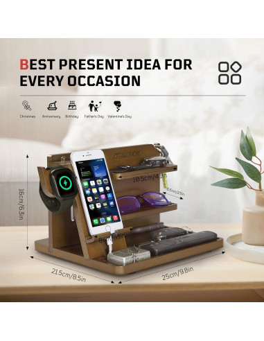 Organizador de Mesita de Noche 1TG Tactical Madera Ajustable