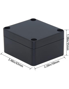 Caja de Proyecto Raculety IP65 2 Piezas 63x58x35mm Negra 2