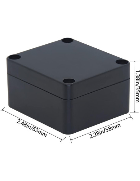 Caja de Proyecto Raculety IP65 2 Piezas 63x58x35mm Negra