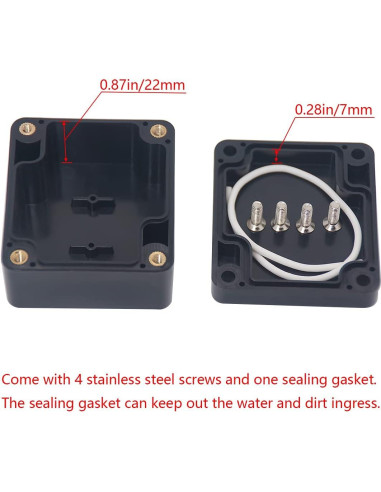 Caja de Proyecto Raculety IP65 2 Piezas 63x58x35mm Negra