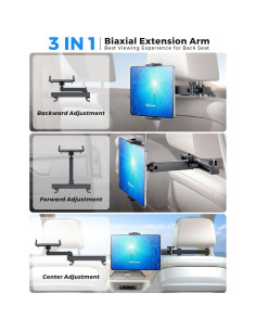 Soporte para Tableta en Reposacabezas eSamcore 4.7-11" Negro 2