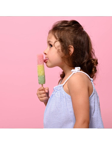 Set de 10 Moldes de Silicona para Paletas con 200 Palitos