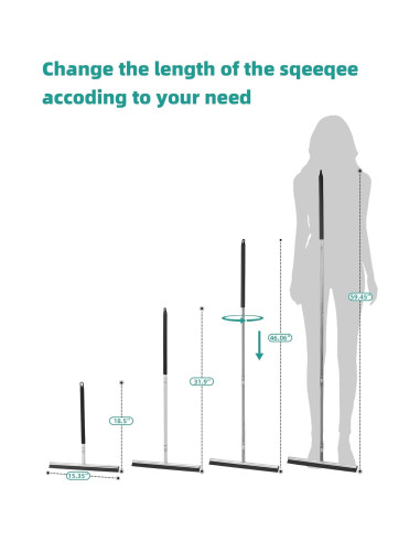 Raspador de Suelo YOUNITA con Mango de Acero Inoxidable 149.86 cm
