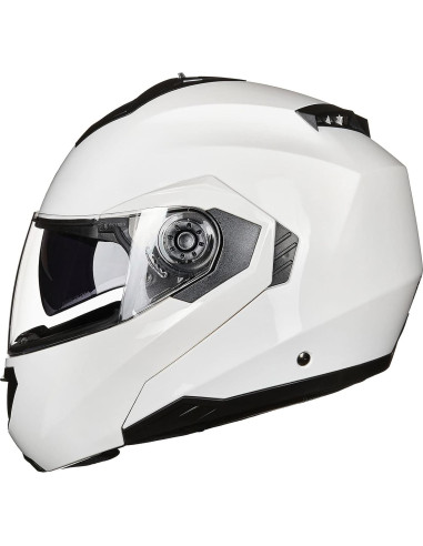 Casco de Moto ILM DP998 Modular Doble Visera Blanco Pequeño