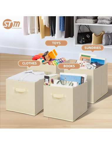 Cajas de Almacenamiento Storage Maniac 10 Piezas Beige 26.67cm