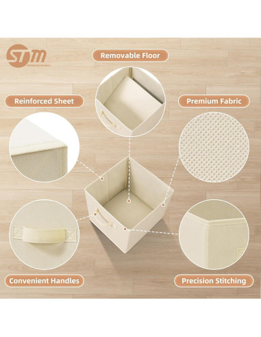 Cajas de Almacenamiento Storage Maniac 10 Piezas Beige 26.67cm