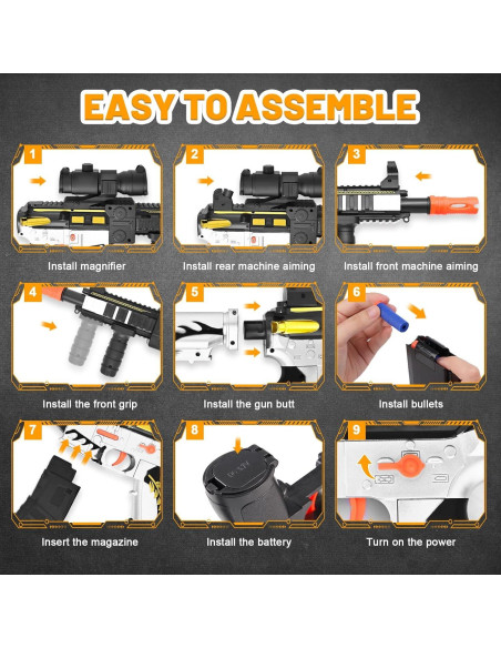 Rifle Francotirador Eléctrico Nerf PIXATA con 120 Dardos