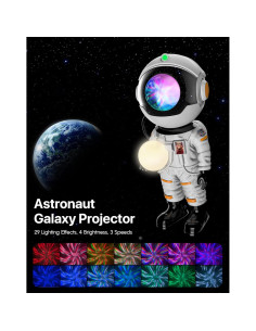 Proyector Galáctico Astronauta Rossetta Luz Nocturna Bluetooth 2