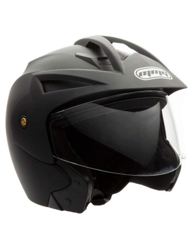 Casco Abierto MMG CRUX Mediano Negro Mate Aprobado DOT