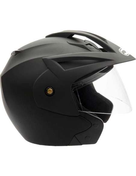 Casco Abierto MMG CRUX Mediano Negro Mate Aprobado DOT
