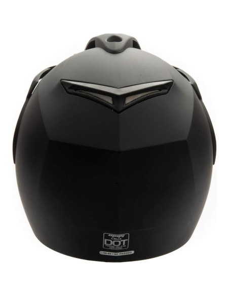 Casco Abierto MMG CRUX Mediano Negro Mate Aprobado DOT