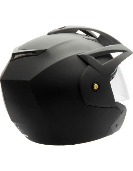 Casco Abierto MMG CRUX Mediano Negro Mate Aprobado DOT