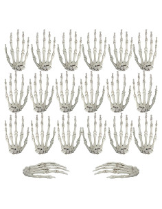 XONOR 10 Pares Manos Esqueléticas de Plástico Halloween 39.37cm
