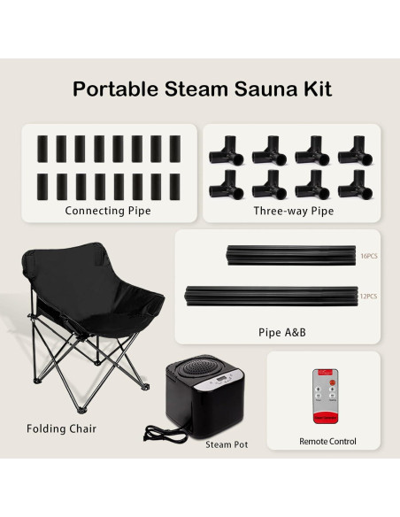 Sauna Infrarroja Portátil Peeko XL 101.6x190.5cm Negra