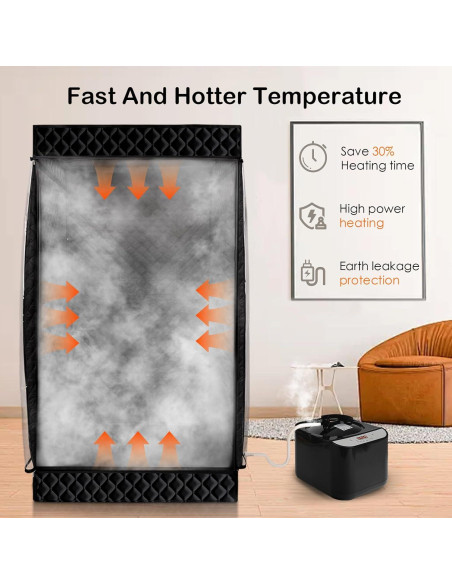 Sauna Infrarroja Portátil Peeko XL 101.6x190.5cm Negra