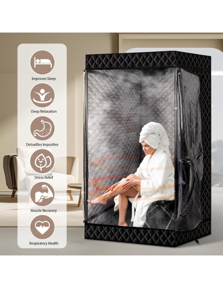 Sauna Infrarroja Portátil Peeko XL 101.6x190.5cm Negra