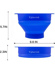 Tazón de Palomitas de Silicona Fglmctsh Plegable 15 Tazas 2