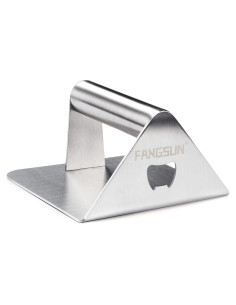 Aplastador de Hamburguesas FANGSUN 14 cm Acero Inoxidable 2 en 1