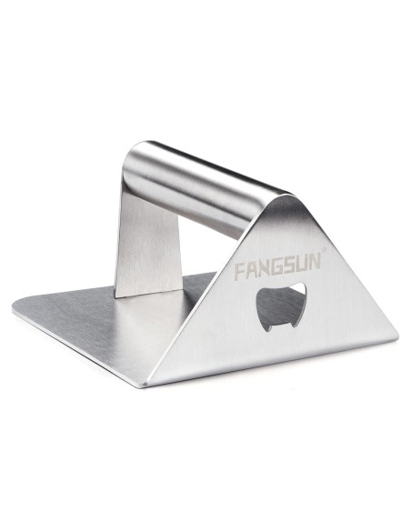 Aplastador de Hamburguesas FANGSUN 14 cm Acero Inoxidable 2 en 1