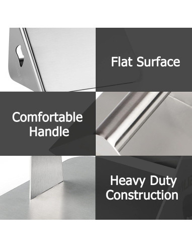 Aplastador de Hamburguesas FANGSUN 14 cm Acero Inoxidable 2 en 1