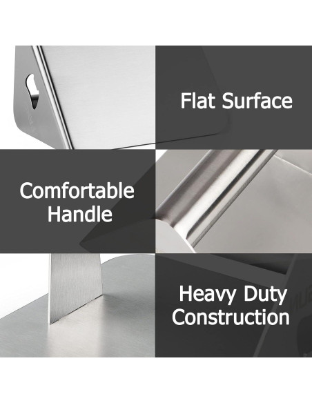 Aplastador de Hamburguesas FANGSUN 14 cm Acero Inoxidable 2 en 1