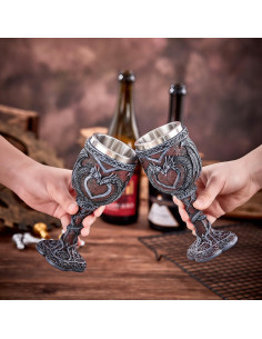 Copa de Dragón Negra Ottalent - Paquete de 2, 198 ml 2