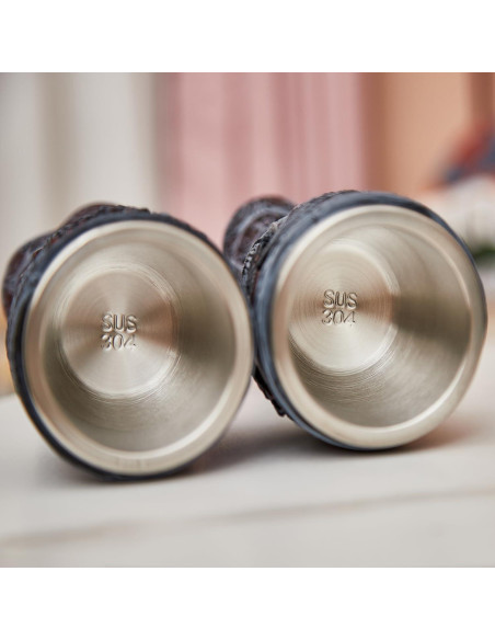 Copa de Dragón Negra Ottalent - Paquete de 2, 198 ml