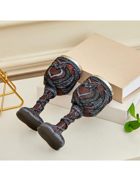 Copa de Dragón Negra Ottalent - Paquete de 2, 198 ml