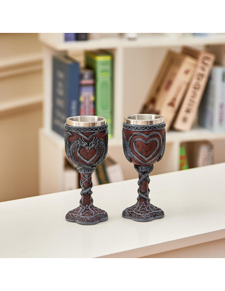 Copa de Dragón Negra Ottalent - Paquete de 2, 198 ml