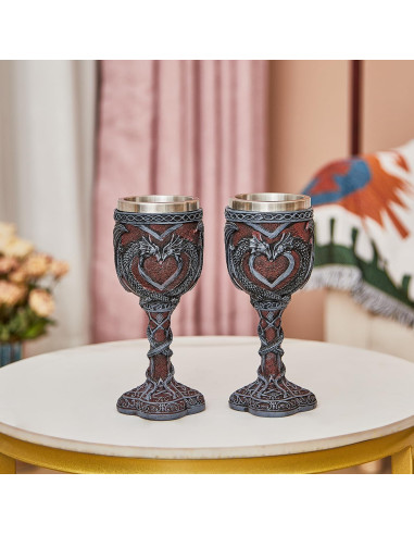 Copa de Dragón Negra Ottalent - Paquete de 2, 198 ml