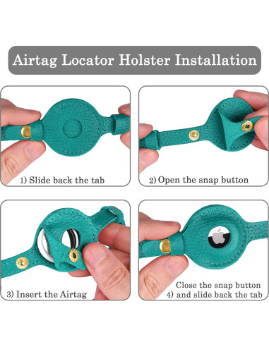 Collar de Gato de Cuero OOPSDOGGY con AirTag - Ajustable 20-28 cm