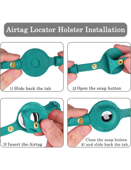 Collar de Gato de Cuero OOPSDOGGY con AirTag - Ajustable 20-28 cm