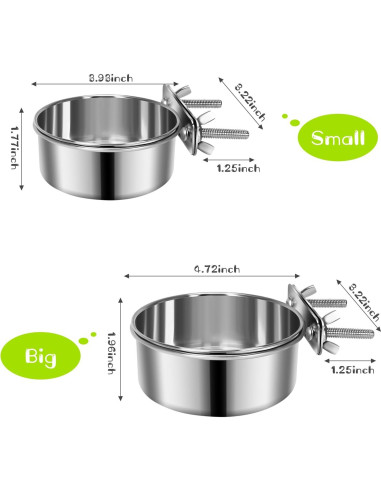 Comedero y Bebedero Antideslizante Acero Inoxidable Yummy Sam
