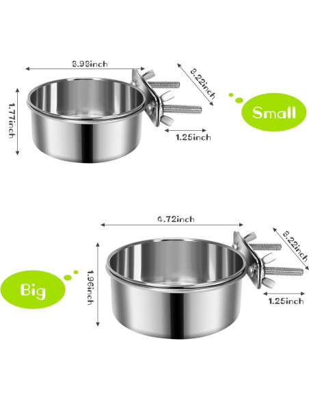 Comedero y Bebedero Antideslizante Acero Inoxidable Yummy Sam