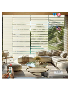 Persianas Zebra HILADUO Motorizadas con Control Remoto 50.8x25.4cm