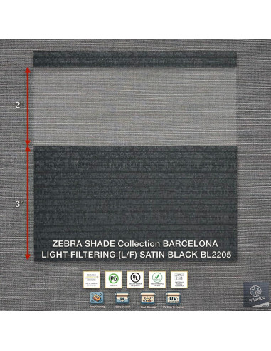 Persianas Zebra HILADUO Motorizadas con Control Remoto 50.8x25.4cm