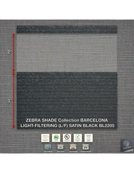 Persianas Zebra HILADUO Motorizadas con Control Remoto 50.8x25.4cm