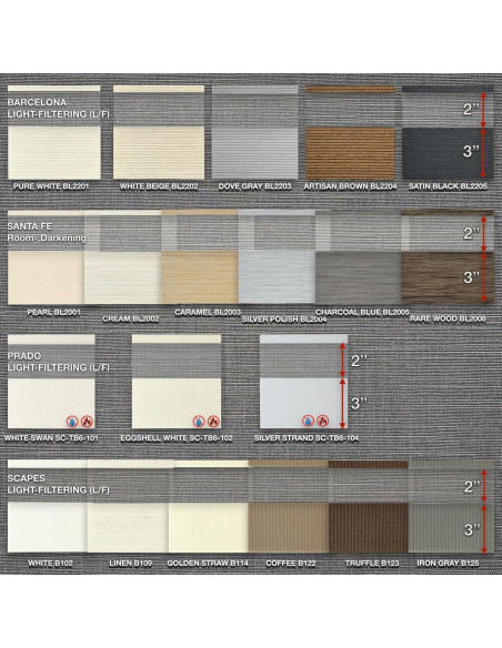 Persianas Zebra HILADUO Motorizadas con Control Remoto 50.8x25.4cm