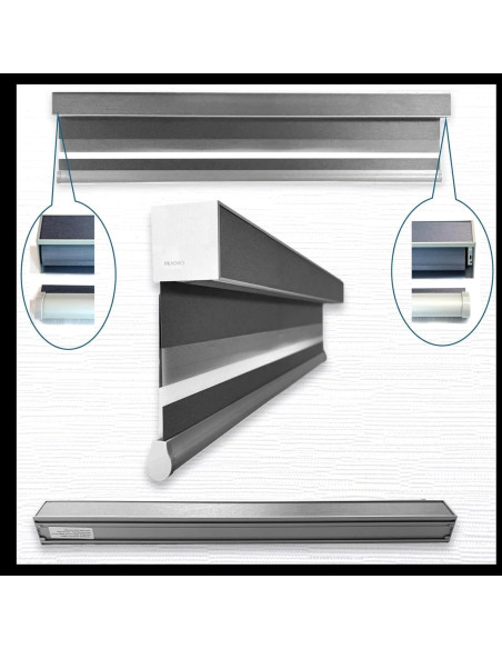 Persianas Zebra HILADUO Motorizadas con Control Remoto 50.8x25.4cm