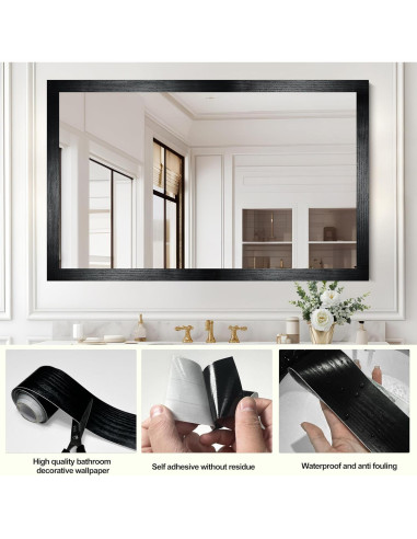 Cinta de Grano de Madera Autoadhesiva Besezx 6.1 cm x 4.57 m Negra