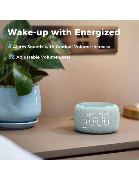 Reloj Despertador Multifuncional Mojikoo con Ruido Blanco