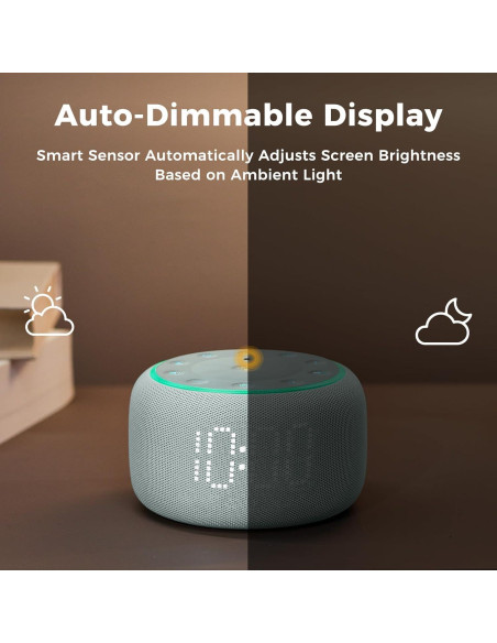 Reloj Despertador Multifuncional Mojikoo con Ruido Blanco